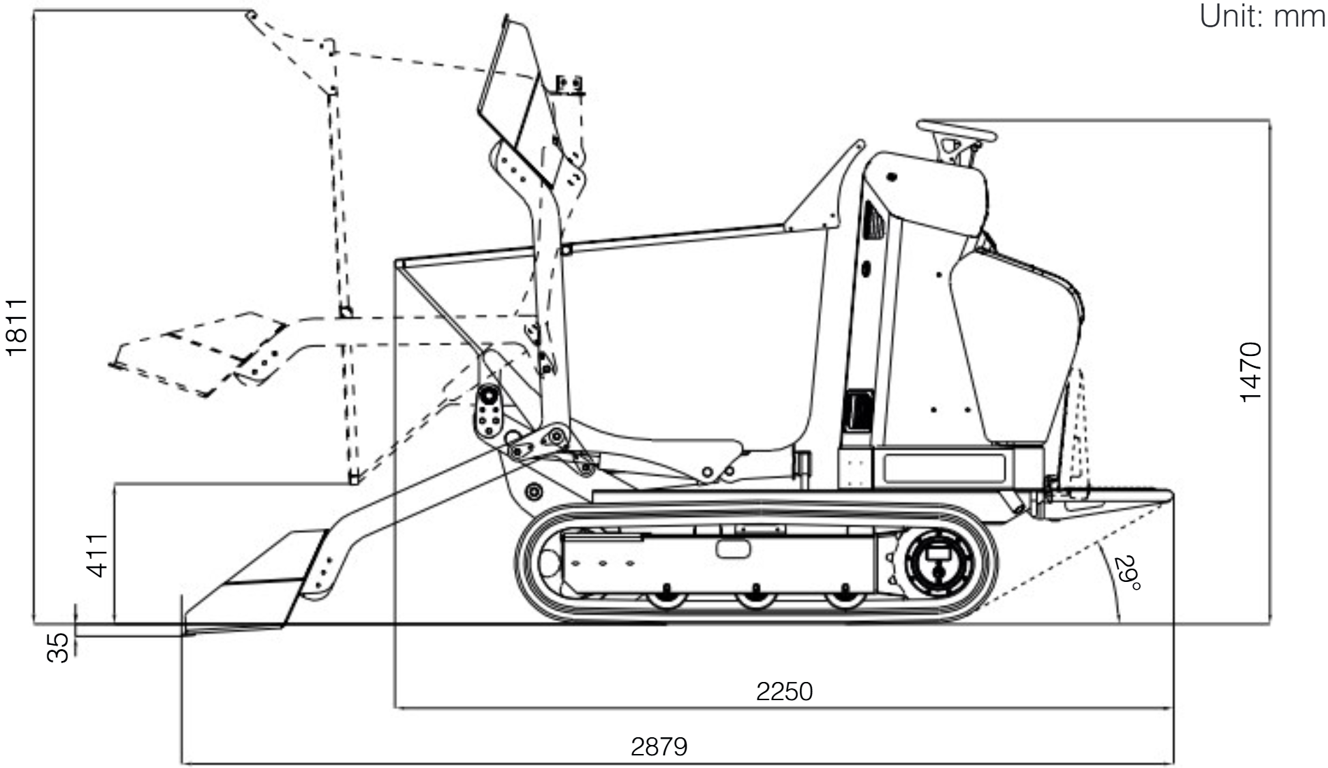 Bæltedumper - Selvlæsser 1200 kg Bæltedumper - Selvlæsser 1200 kg